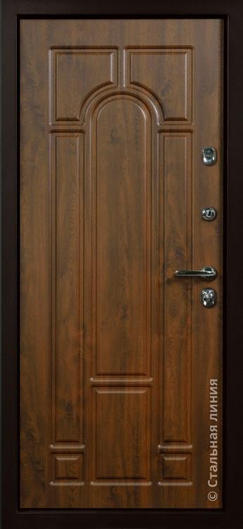 Дверь Тициан цвет дуб темный/дуб темный 880х2060 мм