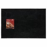 Коврик придверный Vortex 40x60 черный Следы