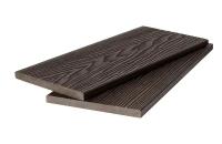 Террасная доска Polivan Group Singaraja Velvet+3D Wood Двухсторонняя Массив Темно-коричневый 4000x140x20