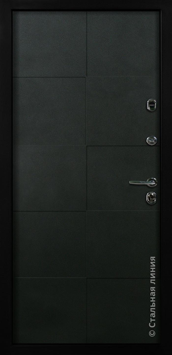 Дверь Квадро цвет черно-серый/черно-серый 880х2060 мм