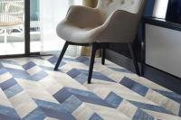 Пробковое покрытие Corkstyle Chevron Chevron Blue клевое 1235x305x6 мм