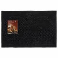 Коврик придверный Vortex 40x60 черный Континенты