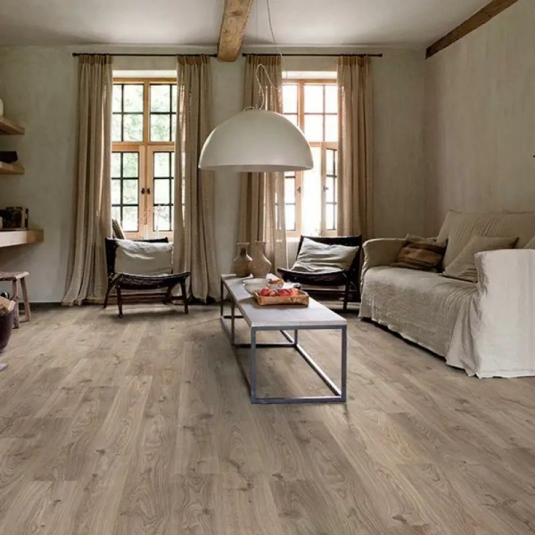 LVT Плитка Quick-Step Balance Glue Plus 2.5/33 4V BAGP40026 Дуб Коттедж Серо-коричневый 1256x194