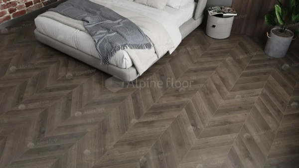 LVT Плитка Alpine Floor Chevron 2.5/43 4V ECO 20-9 Дуб Антарес 555x127