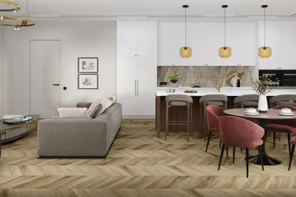 SPC Ламинат Damy Floor Chevron 5/43 4V DF06-Ch Амбуаз 600x127