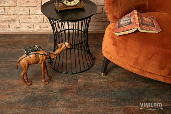 LVT Ламинат Vinilam Ceramo XXL Stone Glue 2.5/43 4V 71617 Керамическая Сталь 950x480