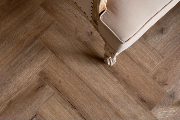 SPC Ламинат Vinilpol Herringbone 7/43 4V 9933 Паркет Франческо 762х127