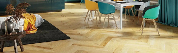 Паркетная доска Barlinek Pure Classico Line 1WC000007 Caramel Herringbone 725x130x14