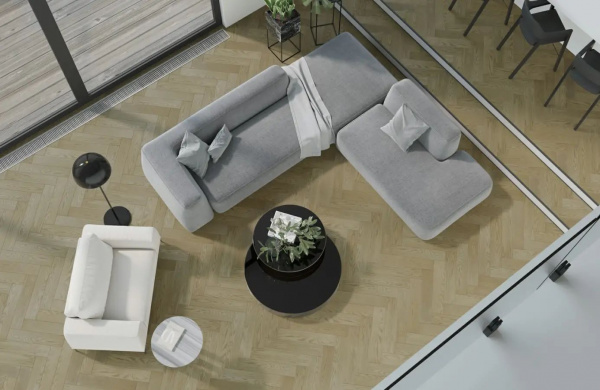 Паркетная доска Quartz Parquet  Английская Елка 33-419 Дуб Карельский 635x127x5