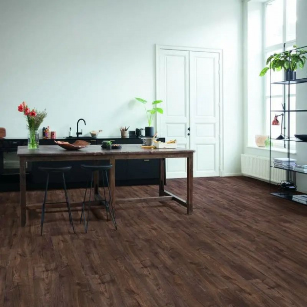 LVT Плитка Quick-Step Alpha Vinyl Bloom 6/33 4V AVMPU 40199 Дуб Осенний шоколадный 1494x209