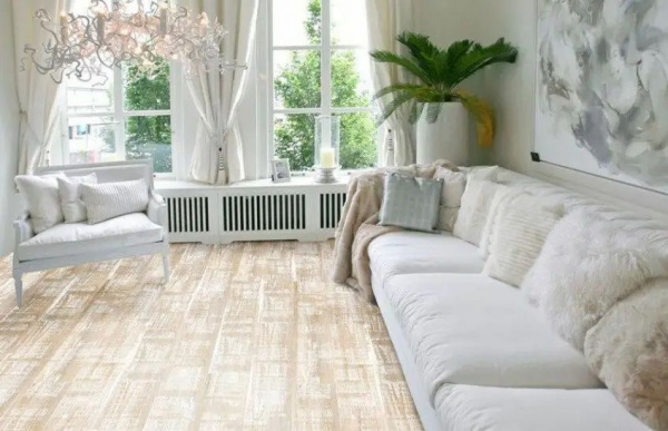 Пробковое покрытие Corkstyle WOOD XL COLOR Dolomit White клеевое 1235х200х6 мм