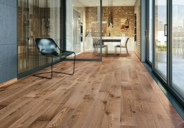 Паркетная доска Barlinek Pure Line 1WG000632 Ясень Hazelnut Grande 1-полосная 2200x180x14