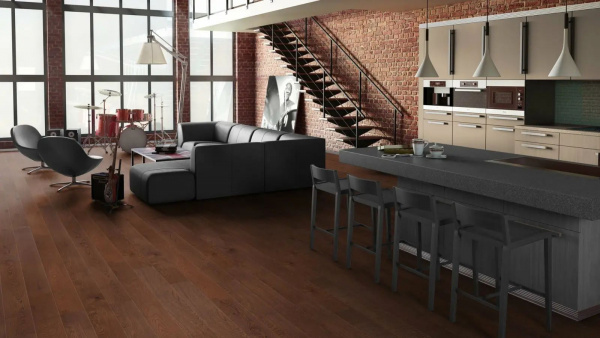 Паркетная доска Tarkett (Таркетт) Tango 550058017 Дуб Тмин Браш 2215x164x14