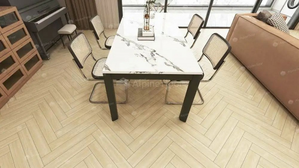 Ламинат Alpine Floor Herringbone 10/33 4V LF107-05 Дуб Тоскана 600x100