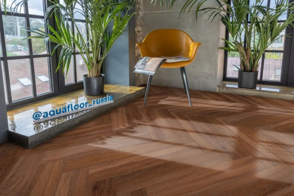 LVT Ламинат Aquafloor Parquet Glue AF2518PG 610x122x2.5