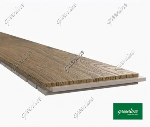 Двухслойная инженерная доска Greenline Next Английская елка Дуб Триумф 600x100x11.2