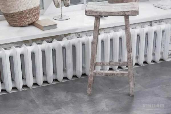 SPC Ламинат Vinilam Ceramo Stone 6/43 4V 61602 Серый Бетон 940x470