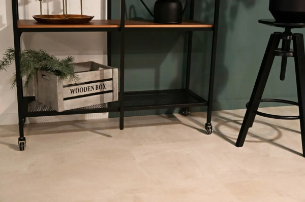SPC Ламинат Vinilam Ceramo Stone 6/43 4V 71615 Бетон Белый 940x470