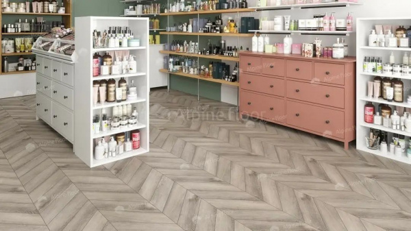 LVT Плитка Alpine Floor Chevron 2.5/43 4V ECO 20-8 Дуб Исида 555x127
