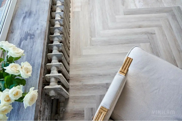 LVT Ламинат Vinilam Parquet Herringbone Glue 2.5/43 4V GD11122 Паркет Эрмитаж 762x152.4
