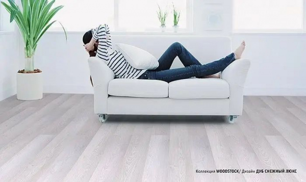 Ламинат Tarkett Woodstock Family 833 NWOOI-49R1032-8E Дуб снежный люкс 33 класс 8 мм