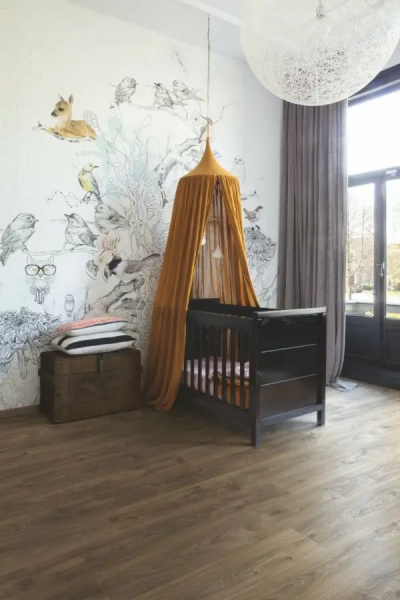 LVT Плитка Quick-Step Balance Glue Plus 2.5/33 4V BAGP40027 Дуб Коттедж Темно-коричневый 1256x194