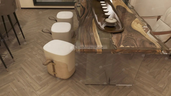 Ламинат Alpine Floor Herringbone 10/33 4V LF107-09 Дуб Калабрия 600x100