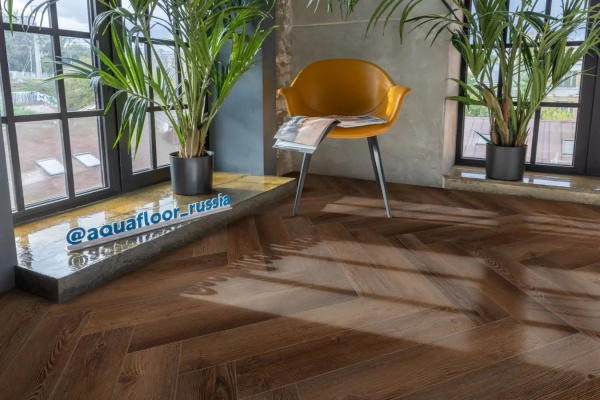 LVT Ламинат Aquafloor Parquet Glue AF2520PG 610x122x2.5
