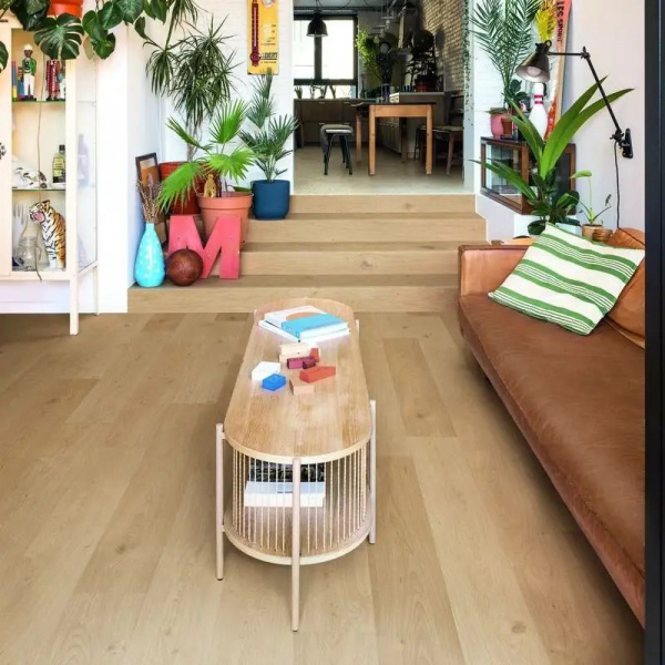 LVT Плитка Quick-Step Alpha Vinyl Blos Base 4/33 4V AVSPT 40321 Дуб Береговой бежевый 1251x189