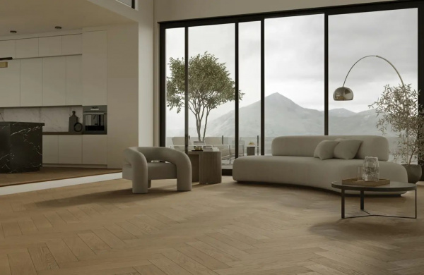 Паркетная доска Quartz Parquet  Английская Елка 33-410 Дуб Рустикальный 635x127x5