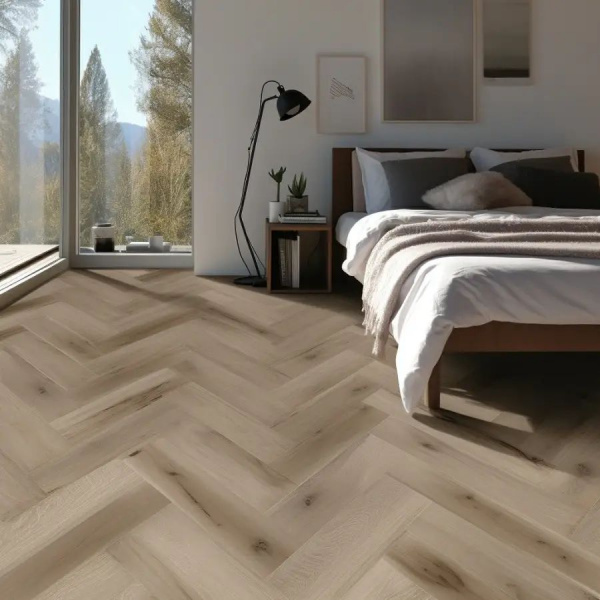 Ламинат Alpine Floor Herringbone 12 Pro 12/34 4V LF106-10 Дуб Бордо 606x101
