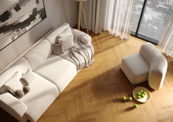 Паркетная доска Quartz Parquet  Штучный паркет 44-400-71 Тик Южноамериканский 400x100x5
