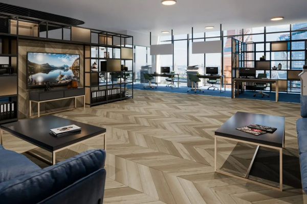 SPC Ламинат Damy Floor Chevron 5/43 4V DF05-Ch Сен-Жермен 600x127