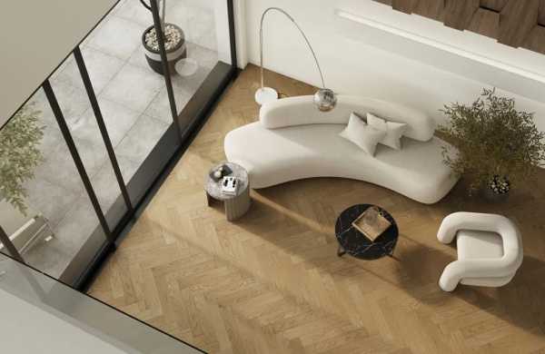 Паркетная доска Quartz Parquet  Английская Елка 33-410 Дуб Рустикальный 635x127x5