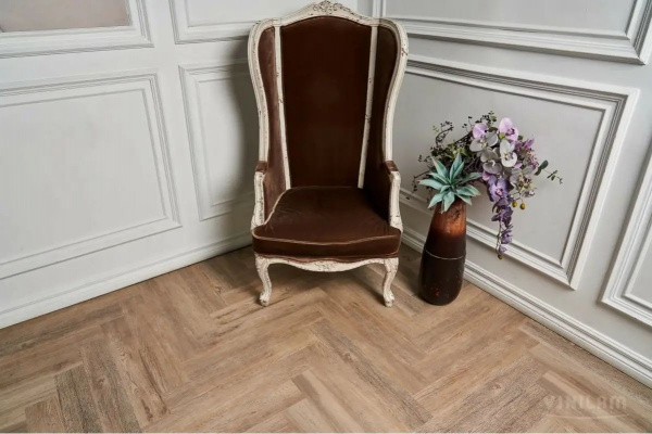LVT Ламинат Vinilam Parquet Herringbone Glue 2.5/43 4V GD11133 Паркет Северный 762x152.4