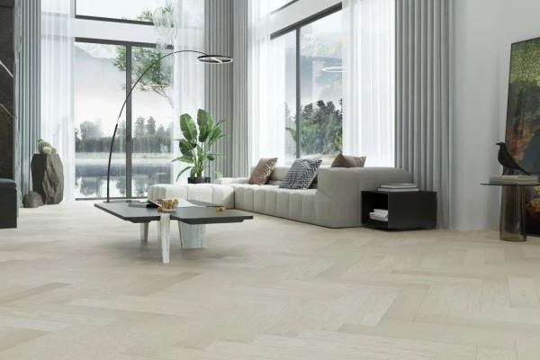 Паркетная доска Quartz Parquet  Английская Елка 33-408 Дуб Песочный 635x127x5