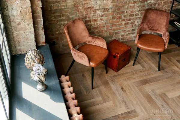 LVT Ламинат Vinilam Parquet Herringbone Glue 2.5/43 4V GD11199 Паркет Венецианский 762x152.4