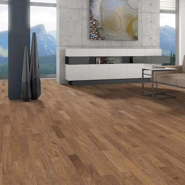 Инженерная доска Haro Strip Allegro 4000 Series 537910 Американский Орех Тренд 490x70x10