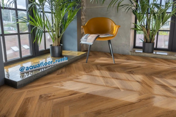 LVT Ламинат Aquafloor Parquet Glue AF2516PG 610x122x2.5