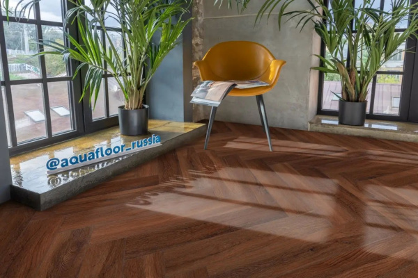 LVT Ламинат Aquafloor Parquet Glue AF2519PG 610x122x2.5