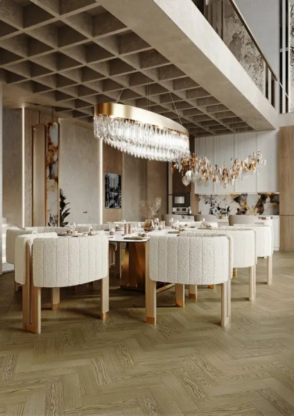 Паркетная доска Quartz Parquet  Штучный паркет 44-1258-54 Дуб Конго 400x100x5