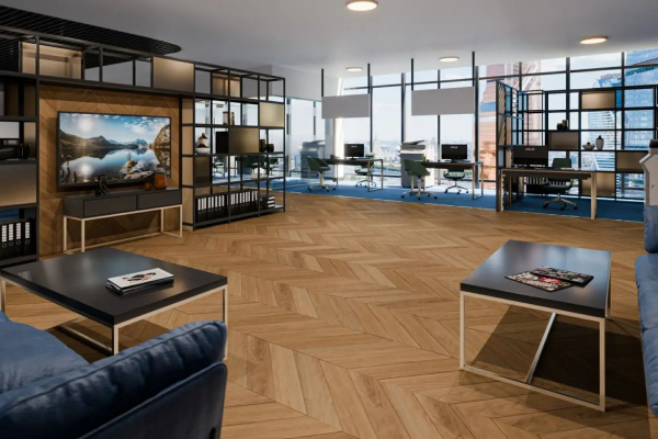 SPC Ламинат Damy Floor Chevron 5/43 4V DF09-Ch Монсоро 600x127
