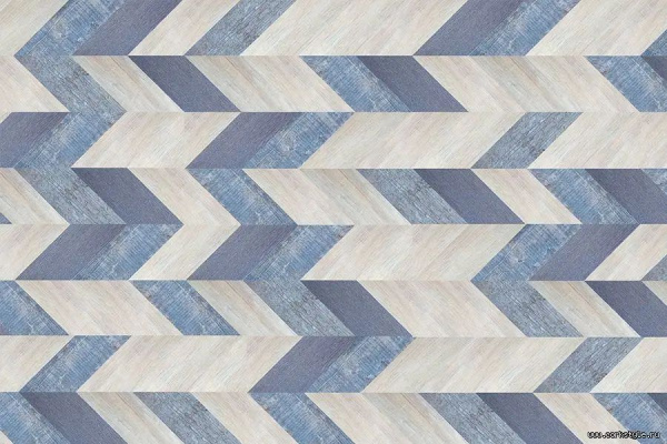 Пробковое покрытие Corkstyle Chevron Chevron Blue 1235x305x10 мм