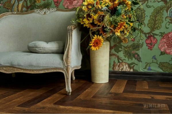 LVT Ламинат Vinilam Parquet Herringbone Glue 2.5/43 4V GD11155 Паркет Парижский 762x152.4