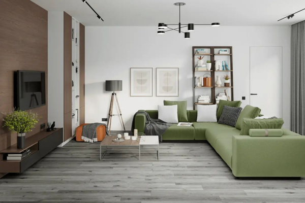 SPC Ламинат Damy Floor Family 4/43 4V T7020-5D Дуб Состаренный Серый 1220x180