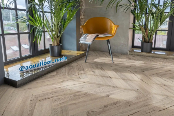 LVT Ламинат Aquafloor Parquet Glue AF2512PG 610x122x2.5
